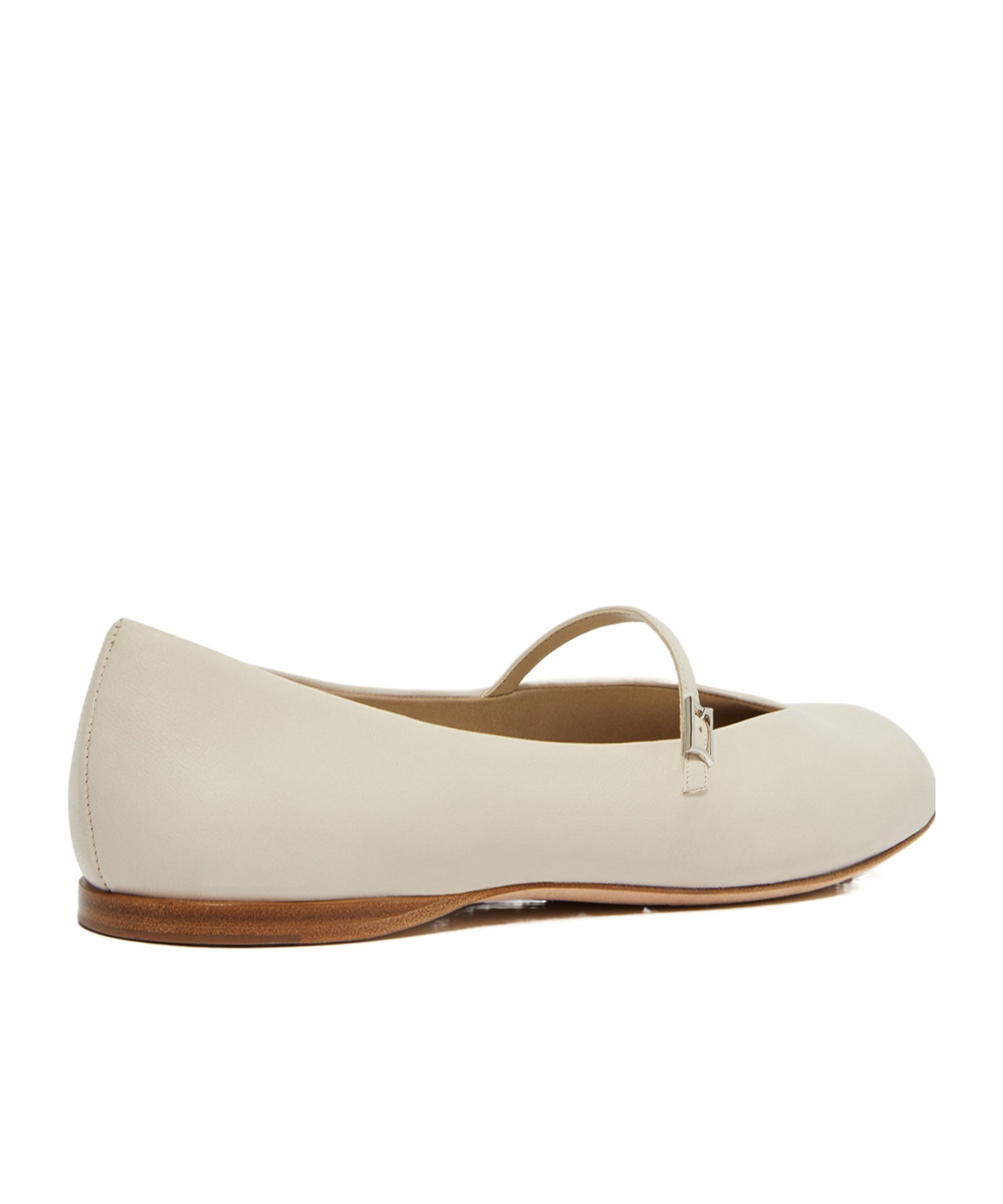 Max Mara Round Head Ballet Shoes In Nude