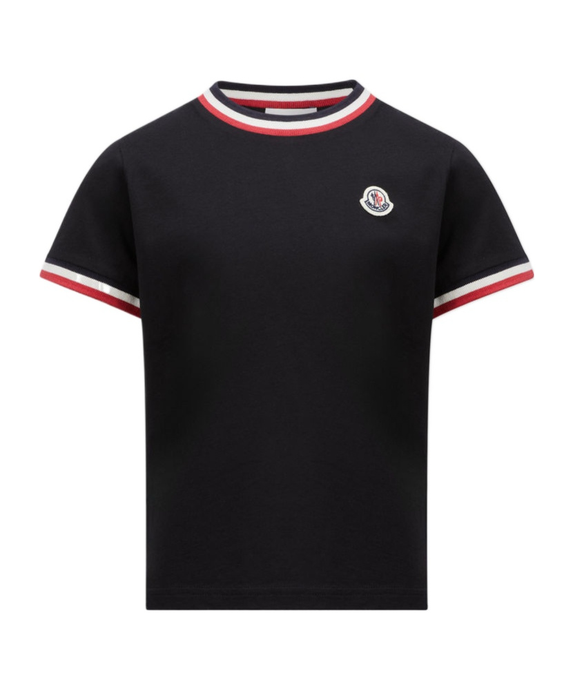 Moncler Logo Short-sleeved T-shirt In Black