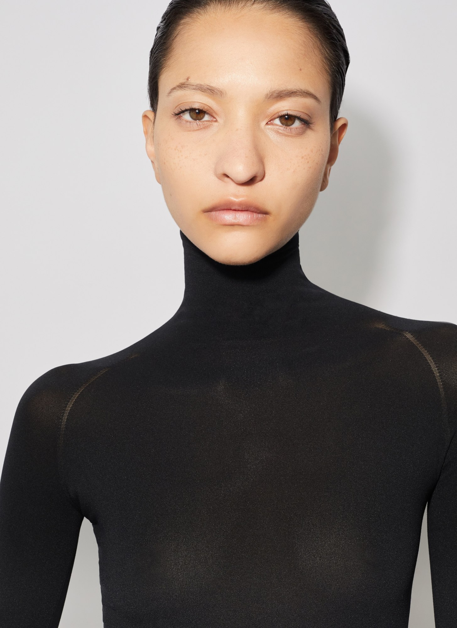Alaïa Noiralaia High Collar Top For Women Fw23 In Black