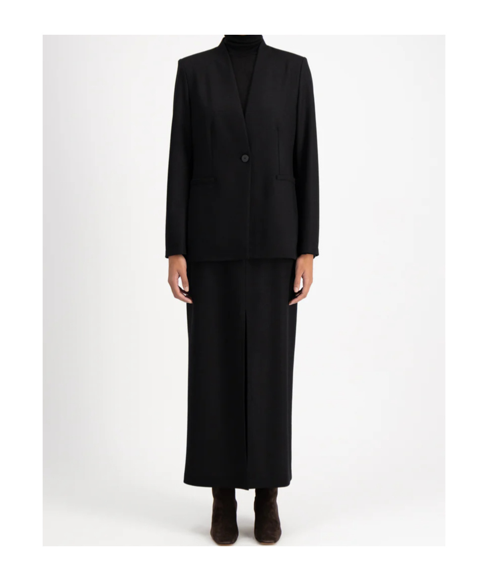 Harris Wharf London Single-breasted Merino-wool Blazer In Black