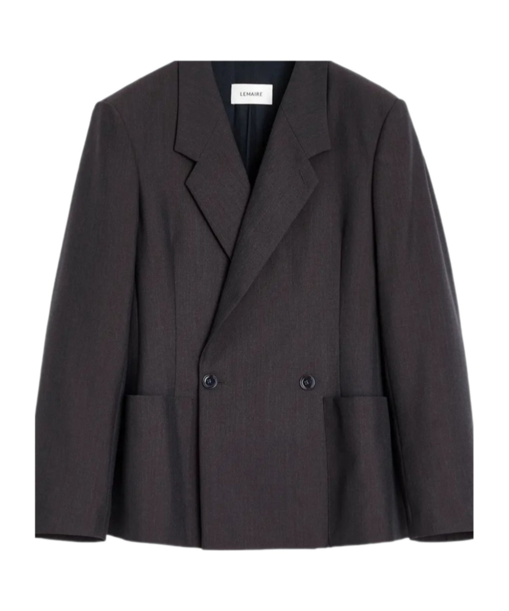 Lemaire Double-breasted Blazer In Black