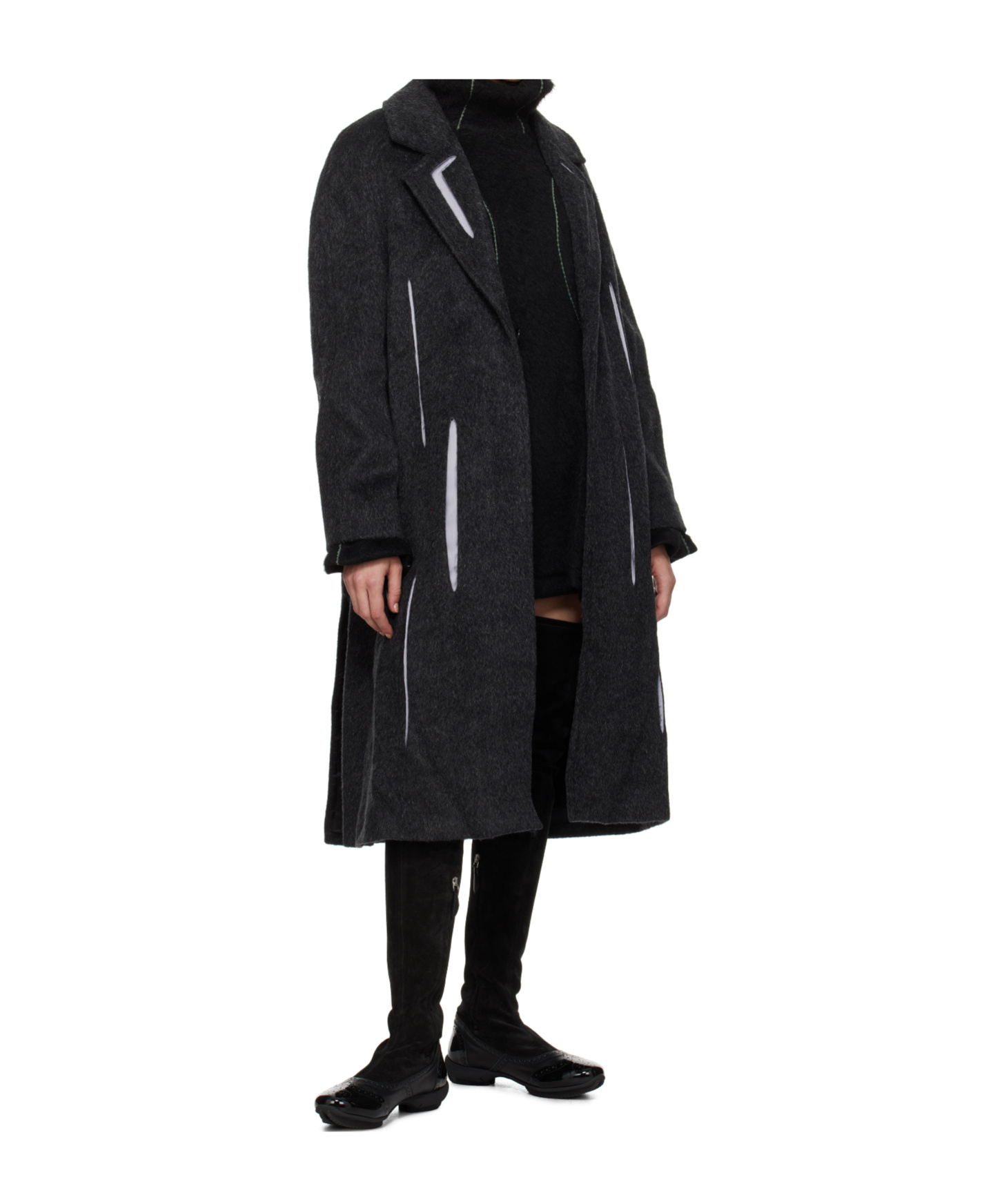 Kiko Kostadinov Bowie Tailored Coat Sable In Black