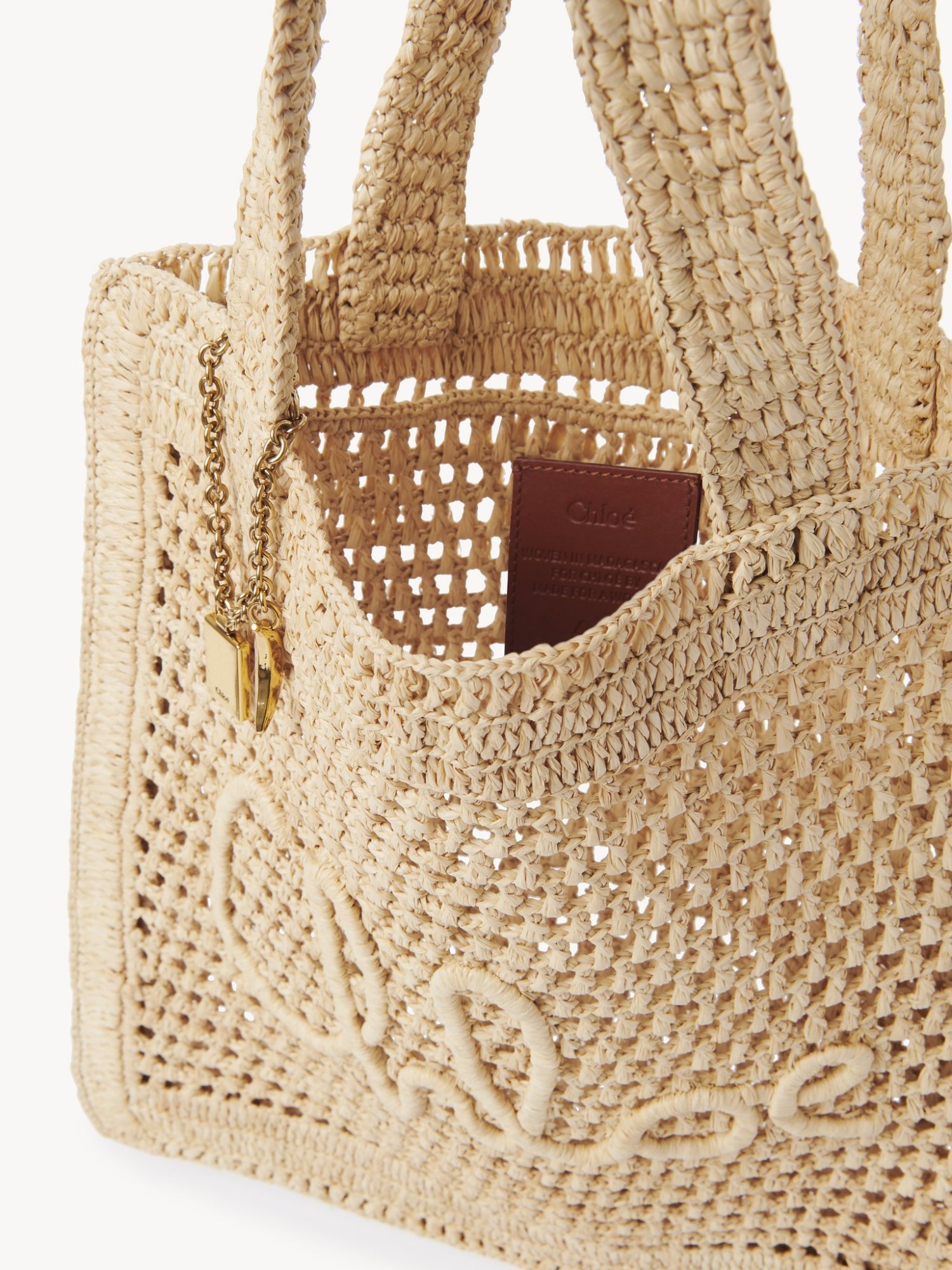 Chloé Summer Banana Crochet Tote Bag