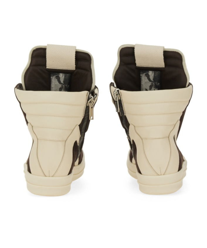 Rick Owens Jumbolace Geobasket Leather Shoes In Brown