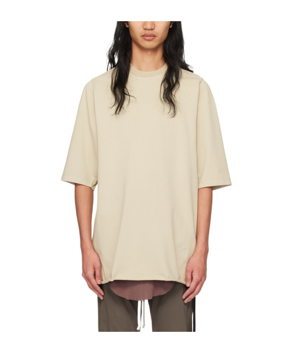 Rick Owens Drkshdw Jumbo Cotton T-shirt In Gray