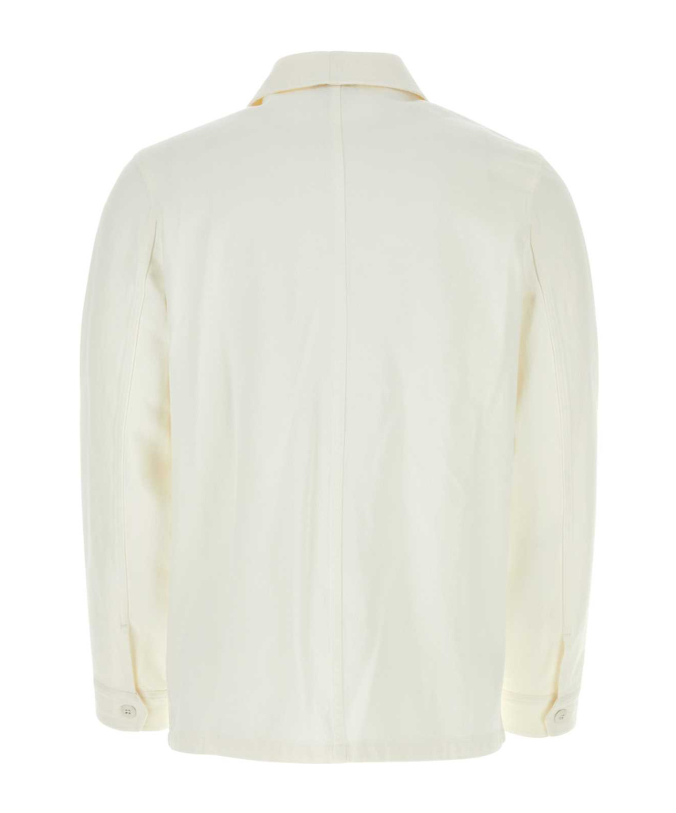 Apc A.p.c. Connor Zipped Denim Jacket In White