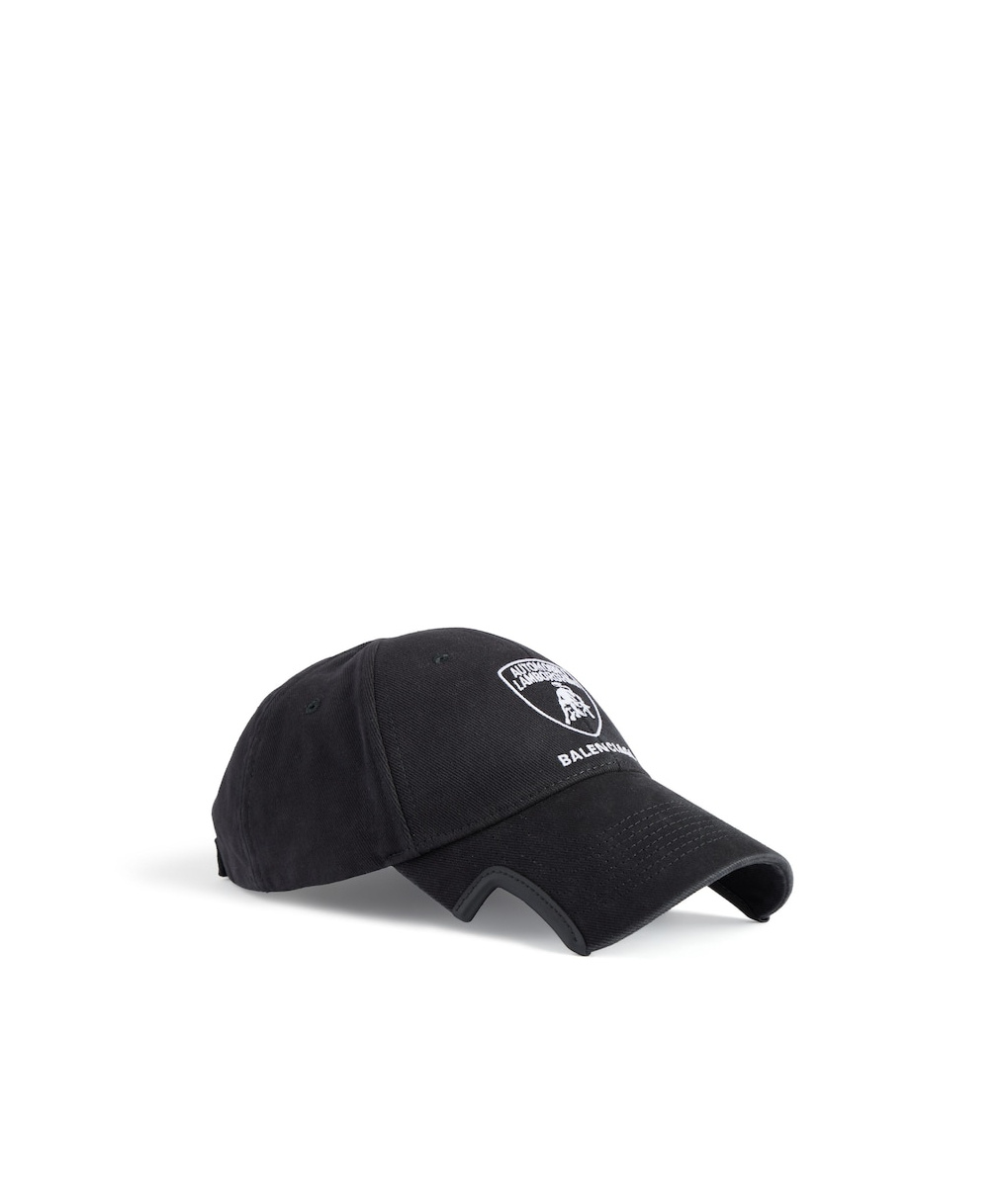 Balenciaga X Automobili Lamborghini Logo Embroidered Adjustable Baseball Cap