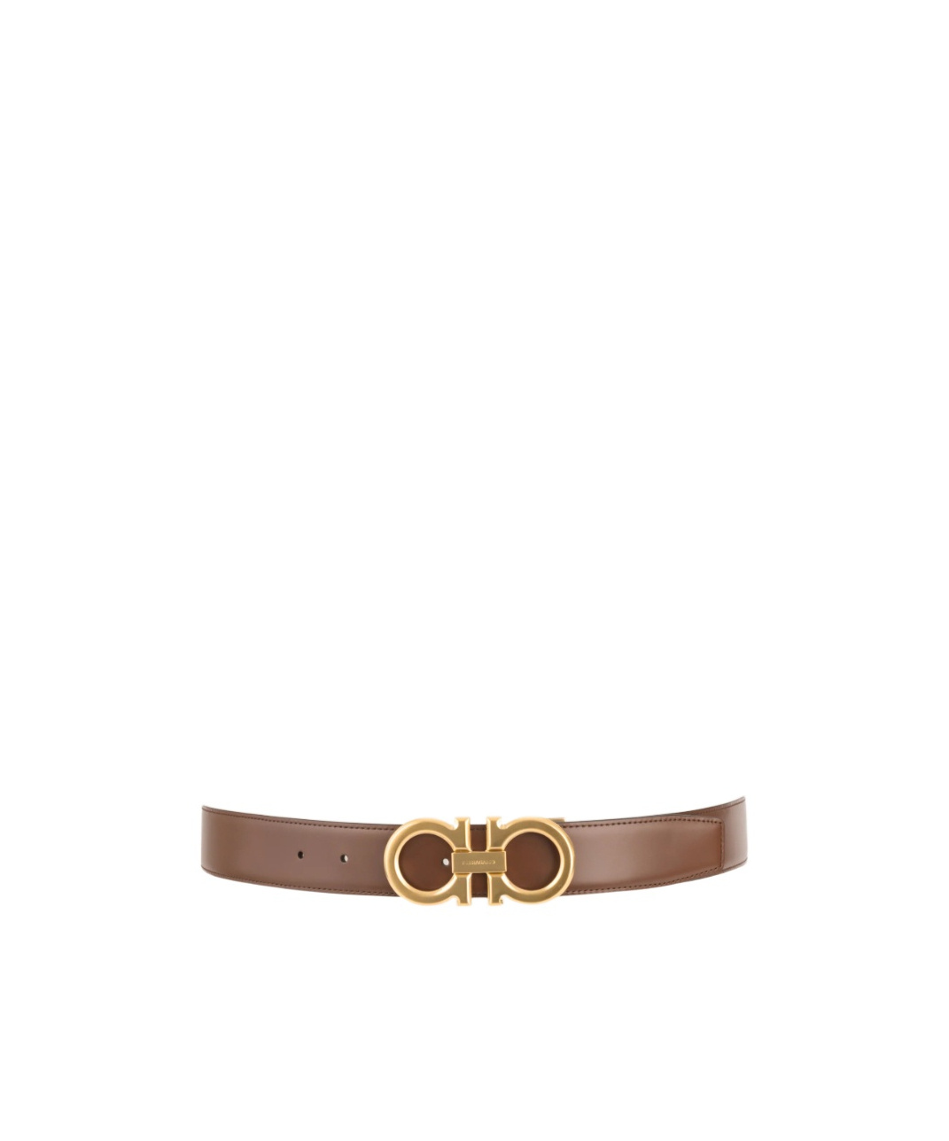 Ferragamo Reversible And Adjustable Gancini Belt In Brown