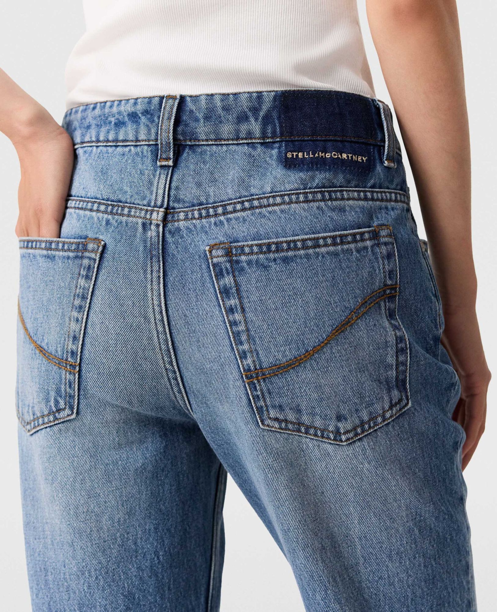 Stella Mccartney Jeans With Belt Loops In Blue