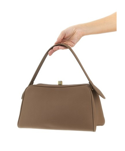 Khaite Hammered Embossed Cate Handbag In Brown