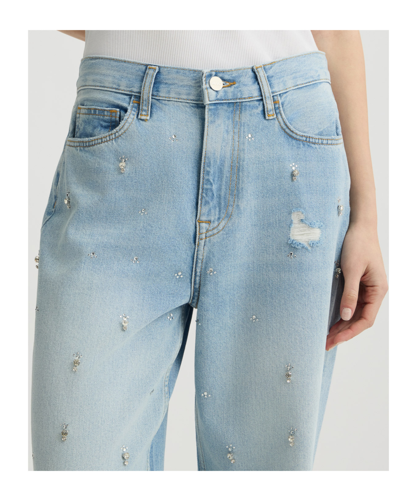 Liu •jo Liu Jo Light Blue Relaxed-fit Liu Jo Jeans