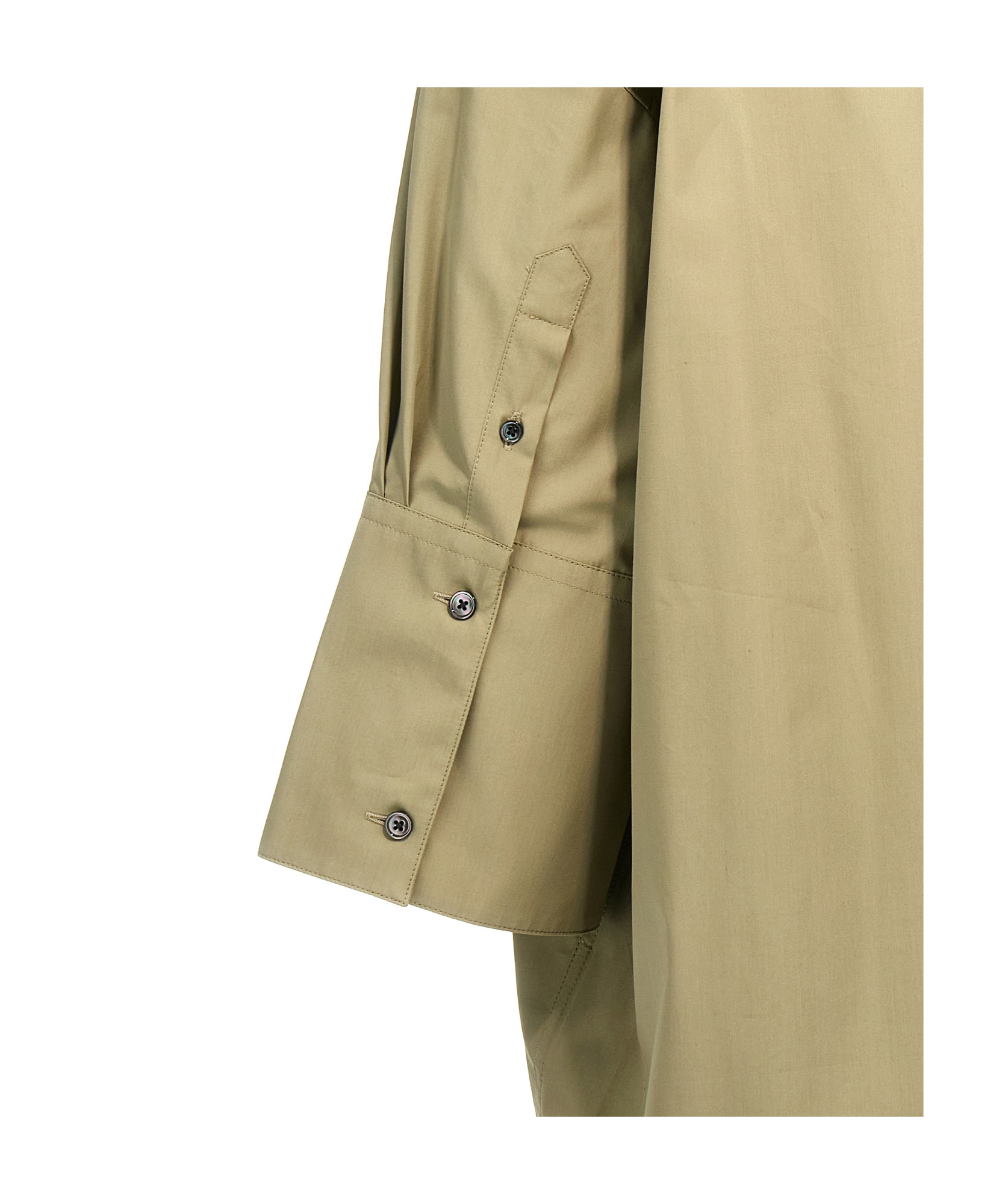 Ami Alexandre Mattiussi Ami Button-up Curved Hem Shirt In Nude