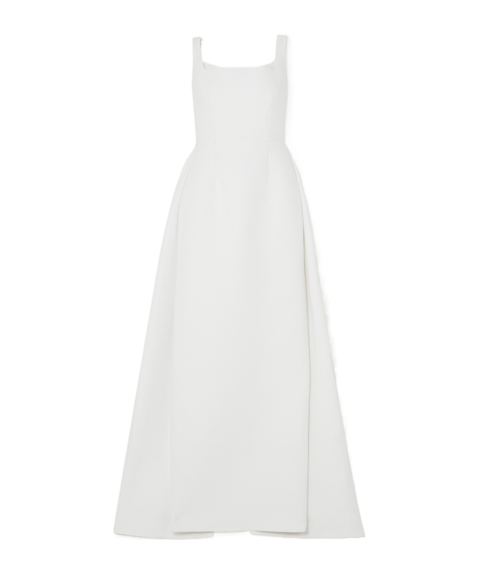 Emilia Wickstead Vittoria Ruched Cloqué Gown In White