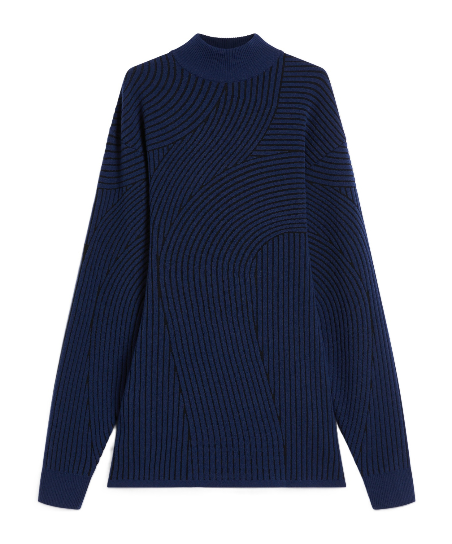 Sportmax 3d Jacquard Knit Dress In Blue