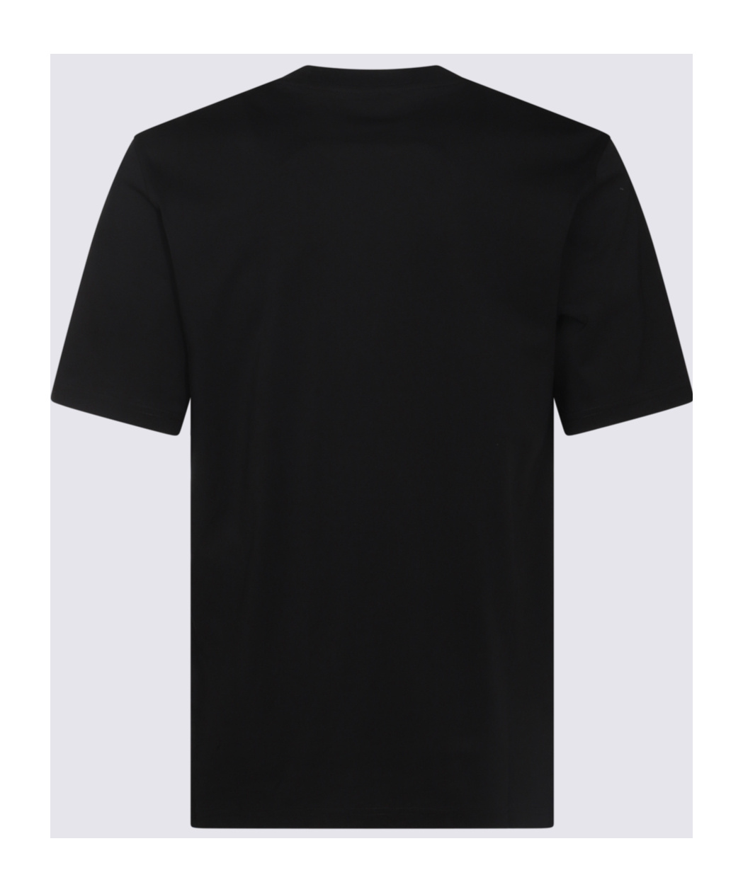 Moschino Crew Neck Graphic Print Short Sleeves In Black