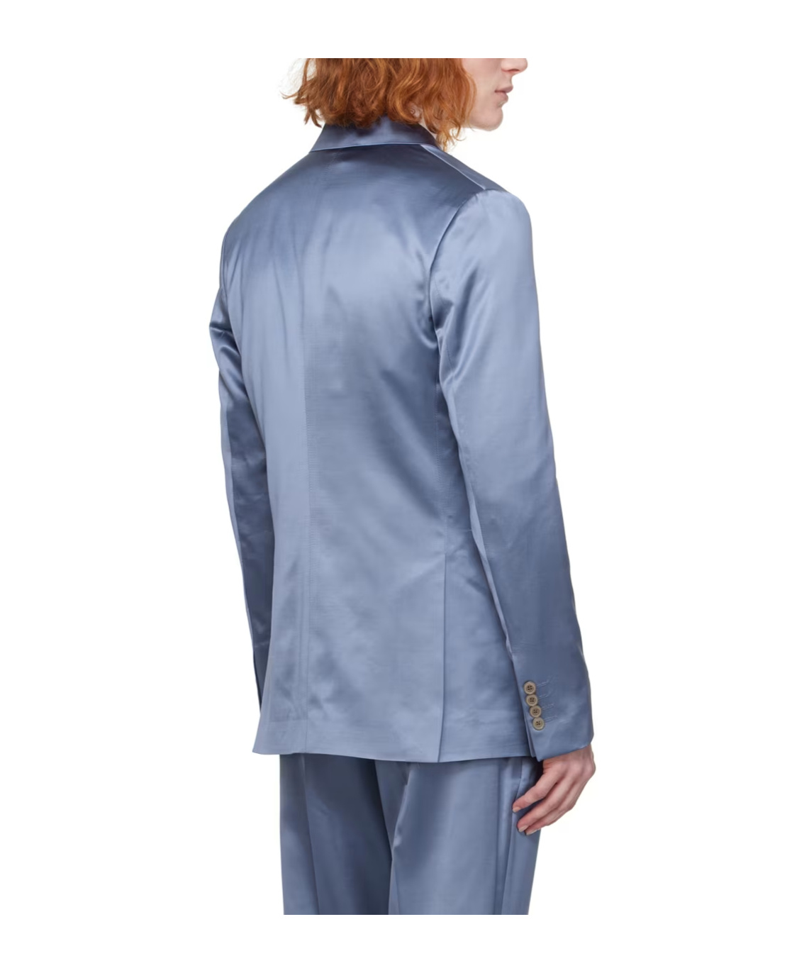 Shop Paul Smith Single-breasted Satin Blazer In Blue