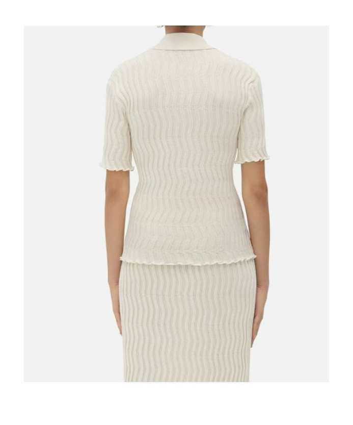 Bottega Veneta Ribbed Wool Sweater In Nude