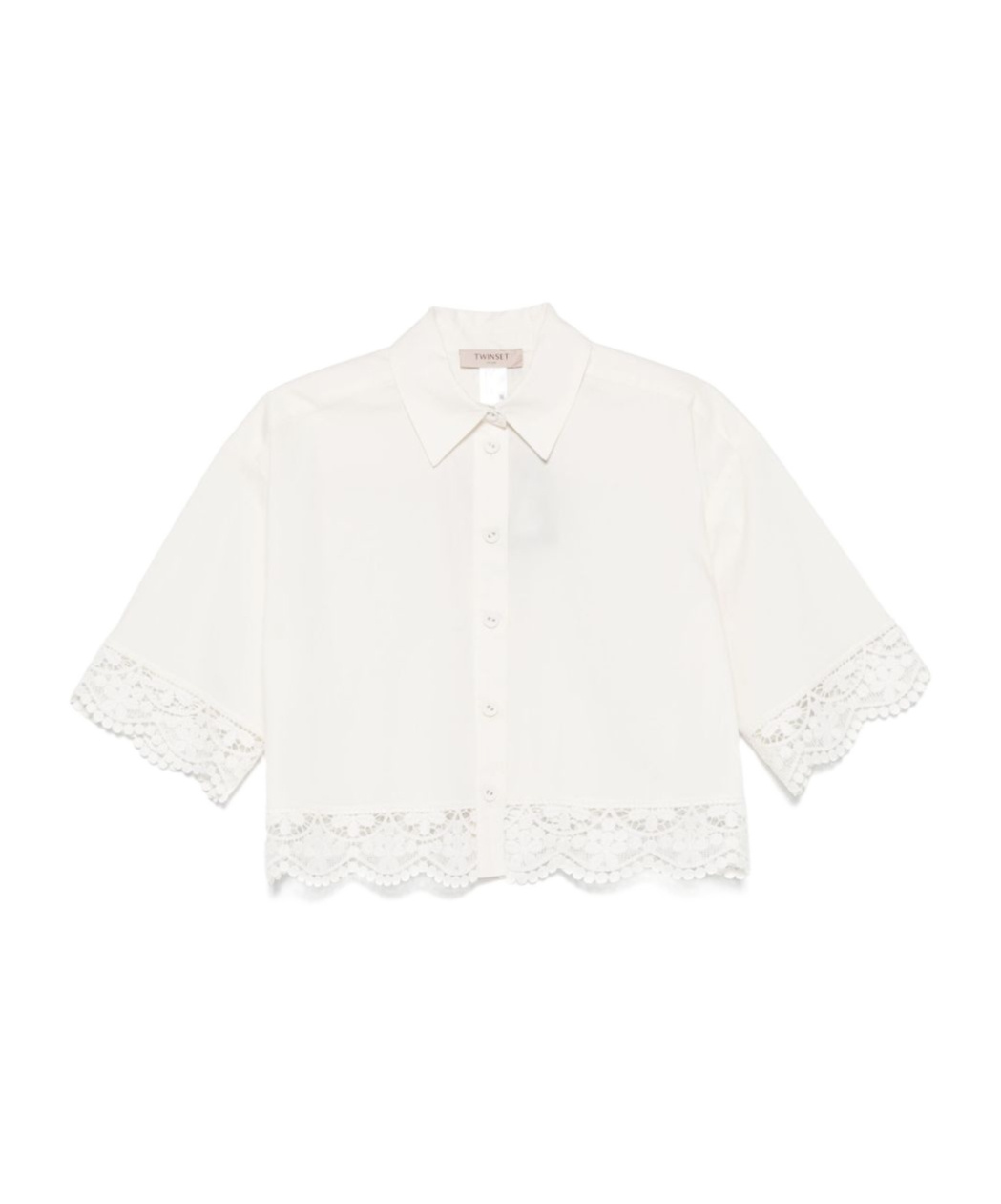 Twinset Lace-trim Poplin Shirt