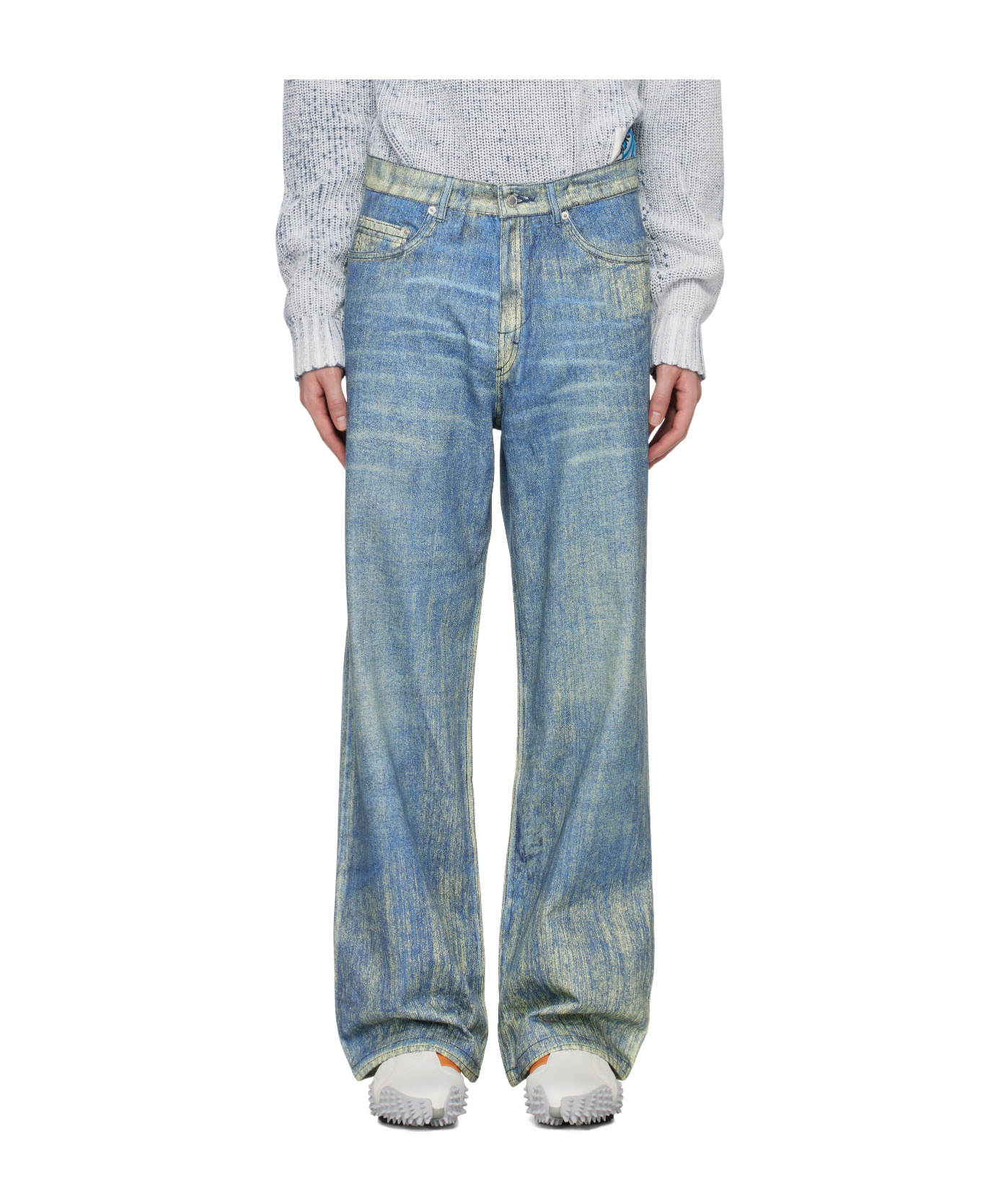 Camperlab Blue Paint Print Jeans