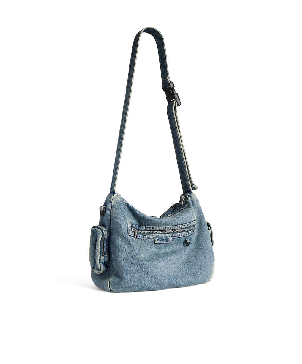 Balenciaga Men's Superbusy Messenger Bag In Vintage Blue