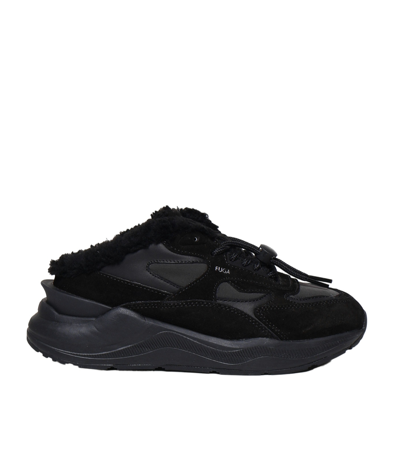 Date Leather Trainers In Black