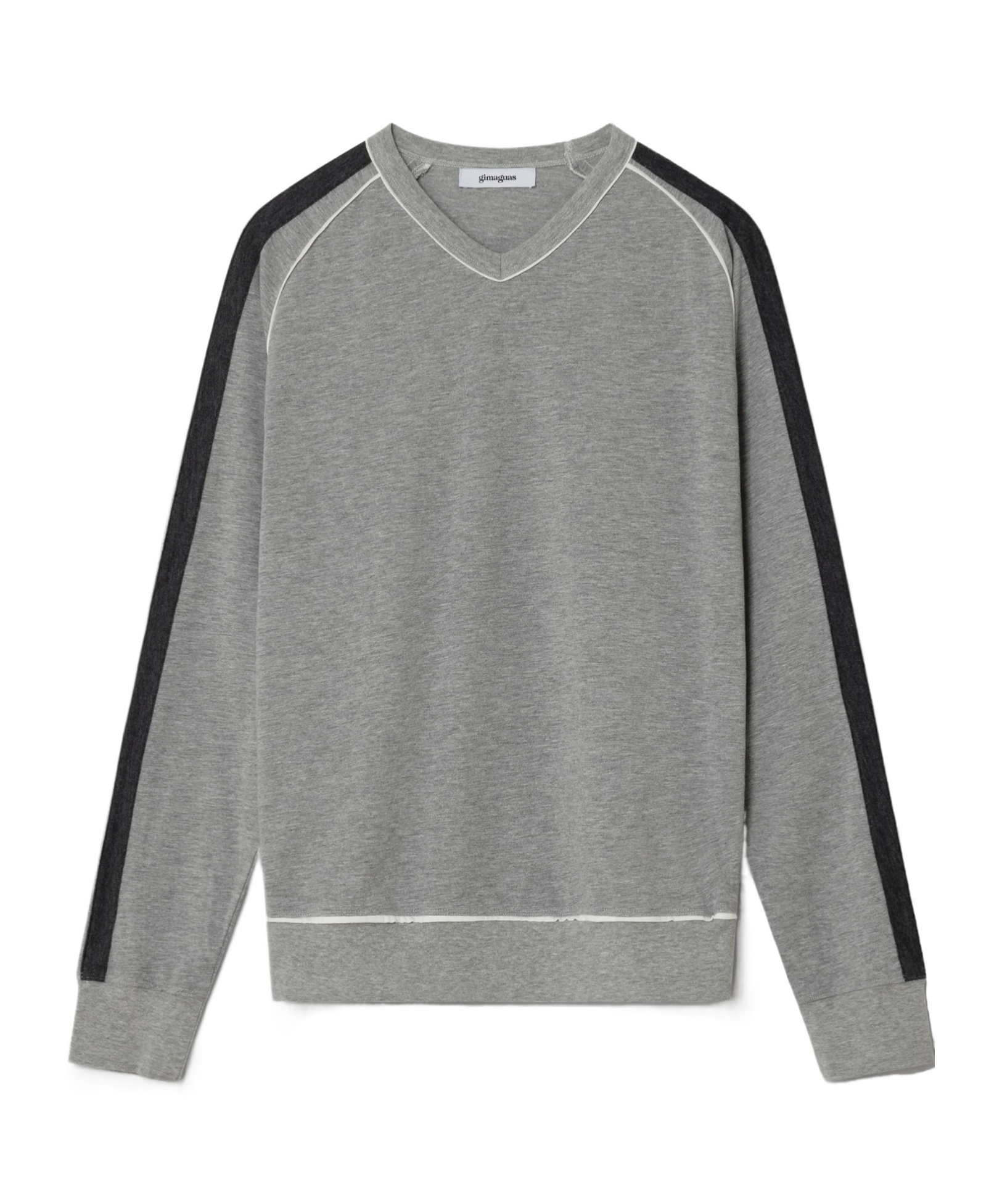 Gimaguas Lucas Stripe-detail Long-sleeve T-shirt In Gray