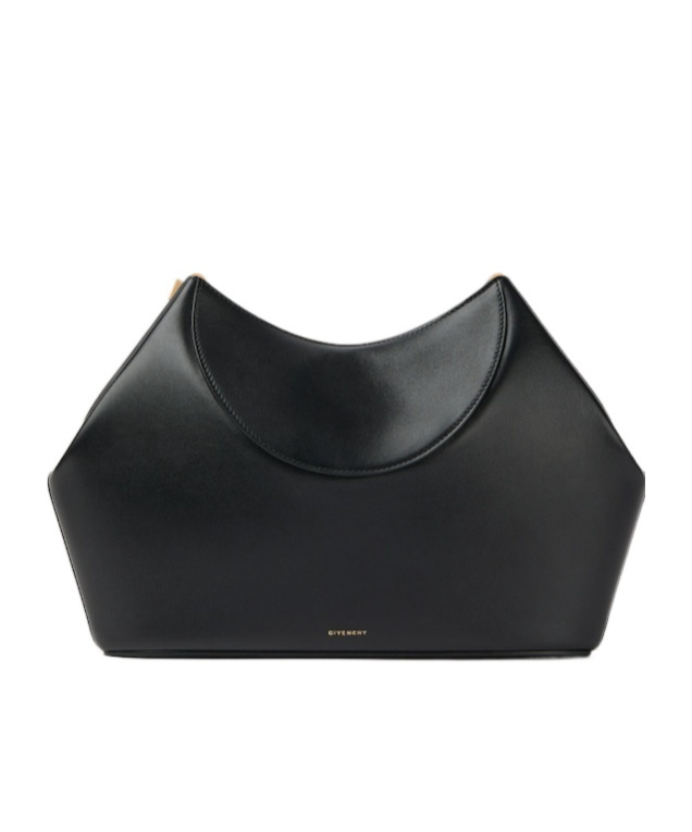 Givenchy Facet Clutch In Leather In Black