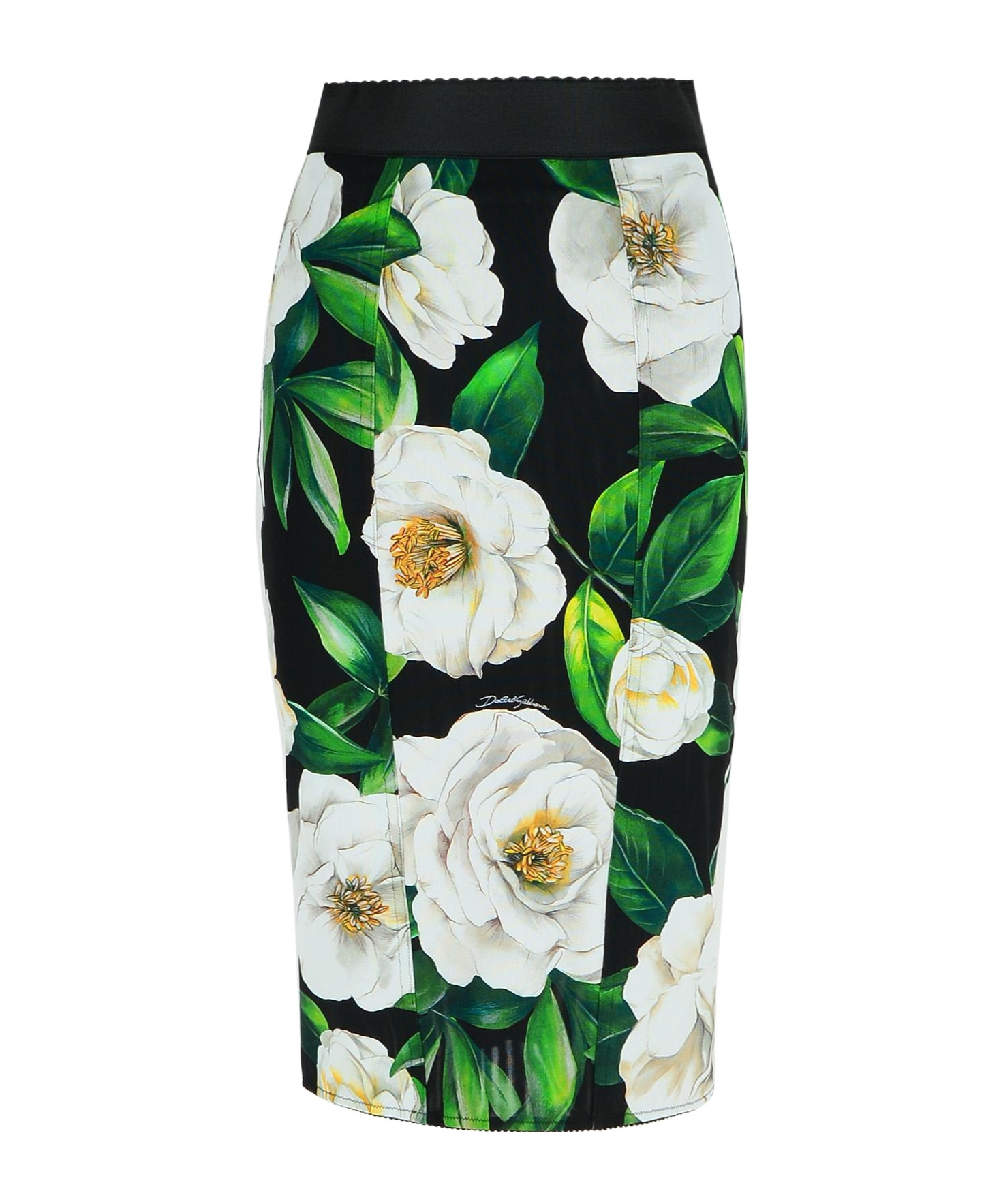 Dolce & Gabbana Floral Pattern Skirt In White