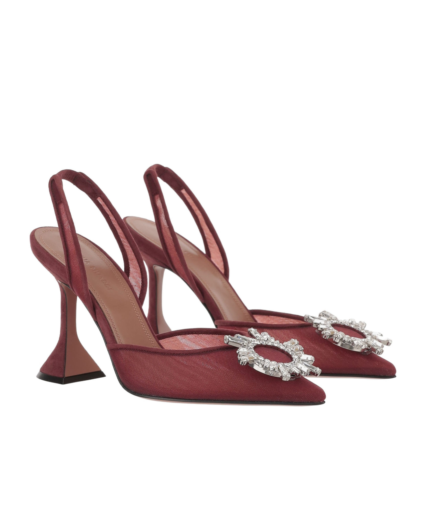 Amina Muaddi Pointed High-heeled Sandals In Animal Print