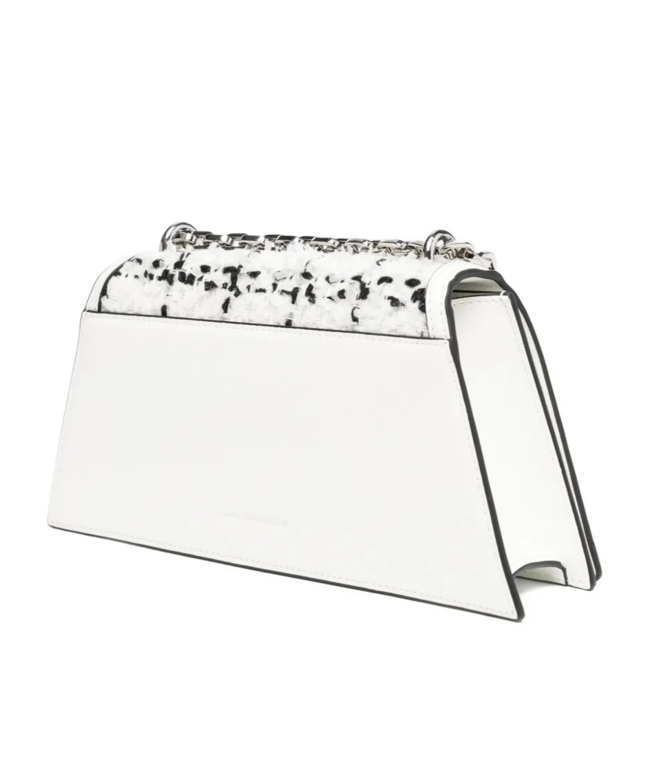 Karl Lagerfeld Signature Crossbody Bag In White