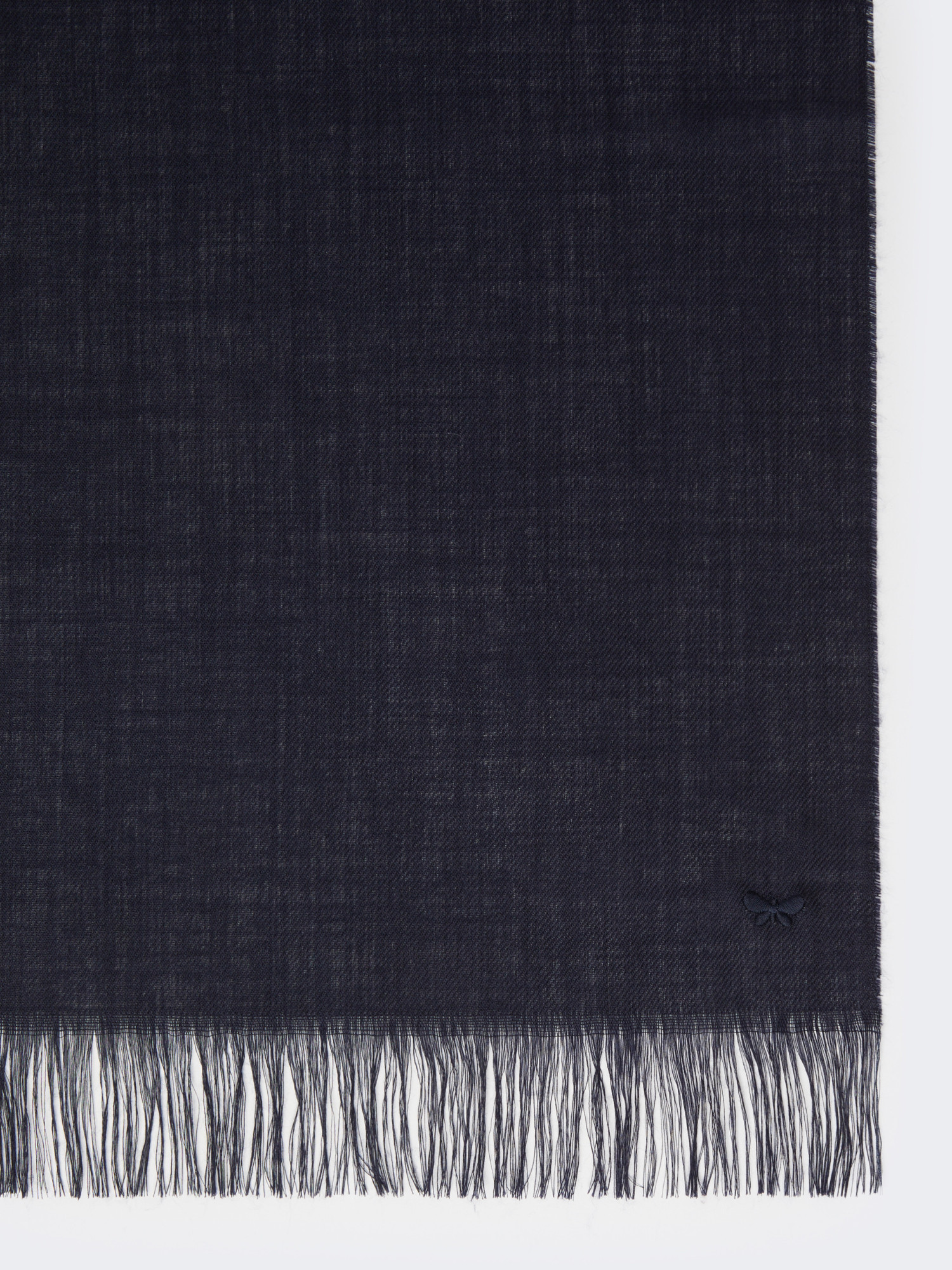 Weekend Max Mara Embroidered Wool Stole In Blue