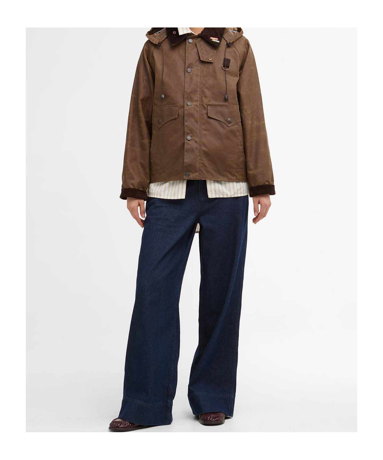 Barbour X Levi's Spey Waxed Jacket In Brown