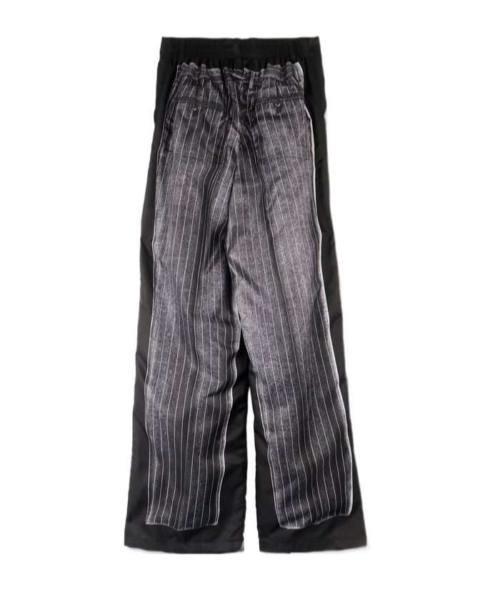 Jean Paul Gaultier Deceive Him# 039;eye Pinstripes Print Pants In Black