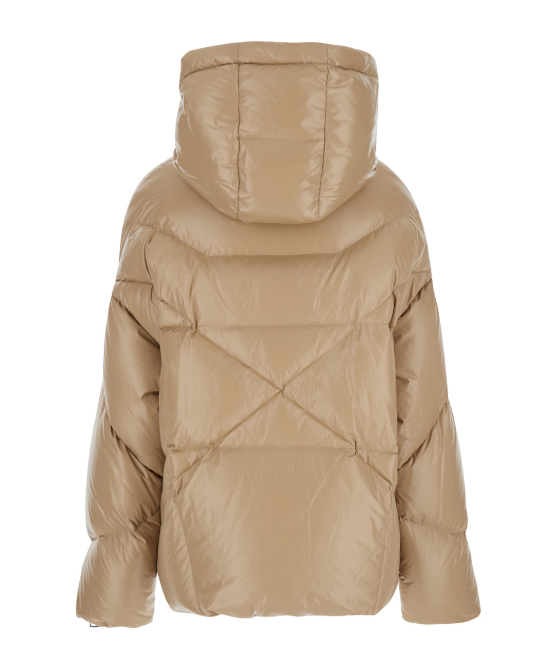 Khrisjoy 'khris' Beige Down Jacket With Logo Detail In Tech Fabric Woman In Nude