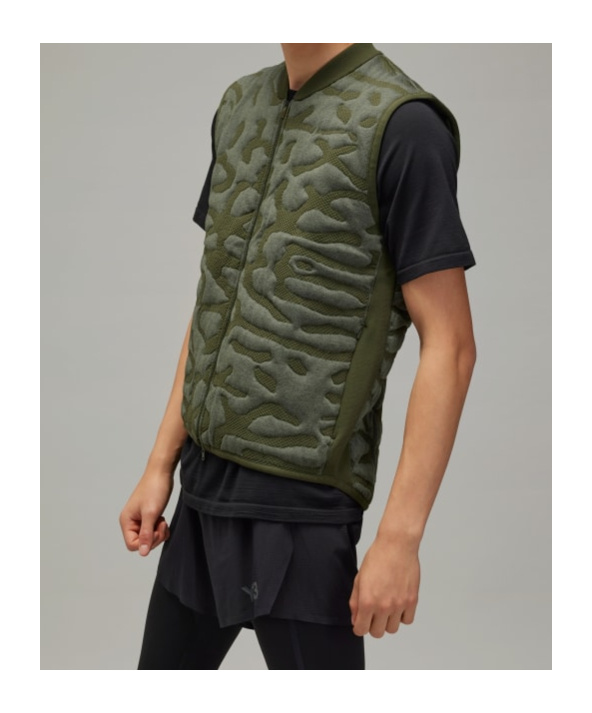 Y-3 Running Engineered Insulated Vest In Night Cargo