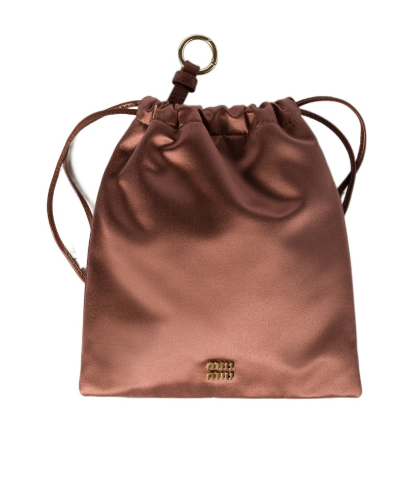 Miu Miu Satin Pouch In Red