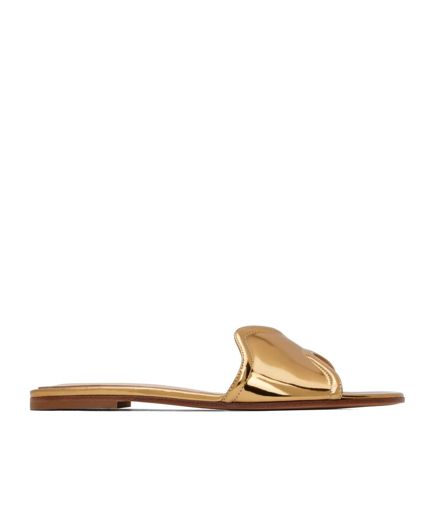 Gianvito Rossi Lucrezia Flat Slides In Gold