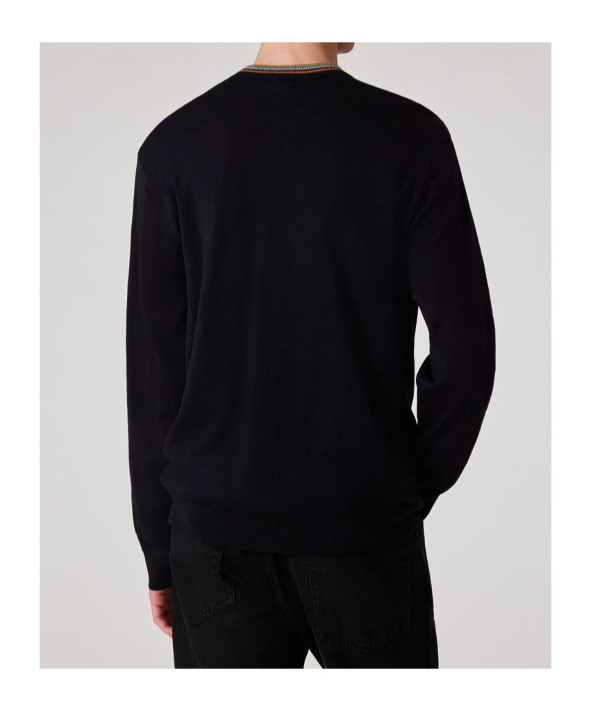 Shop Paul Smith Signature Stripe Cardigan In Black