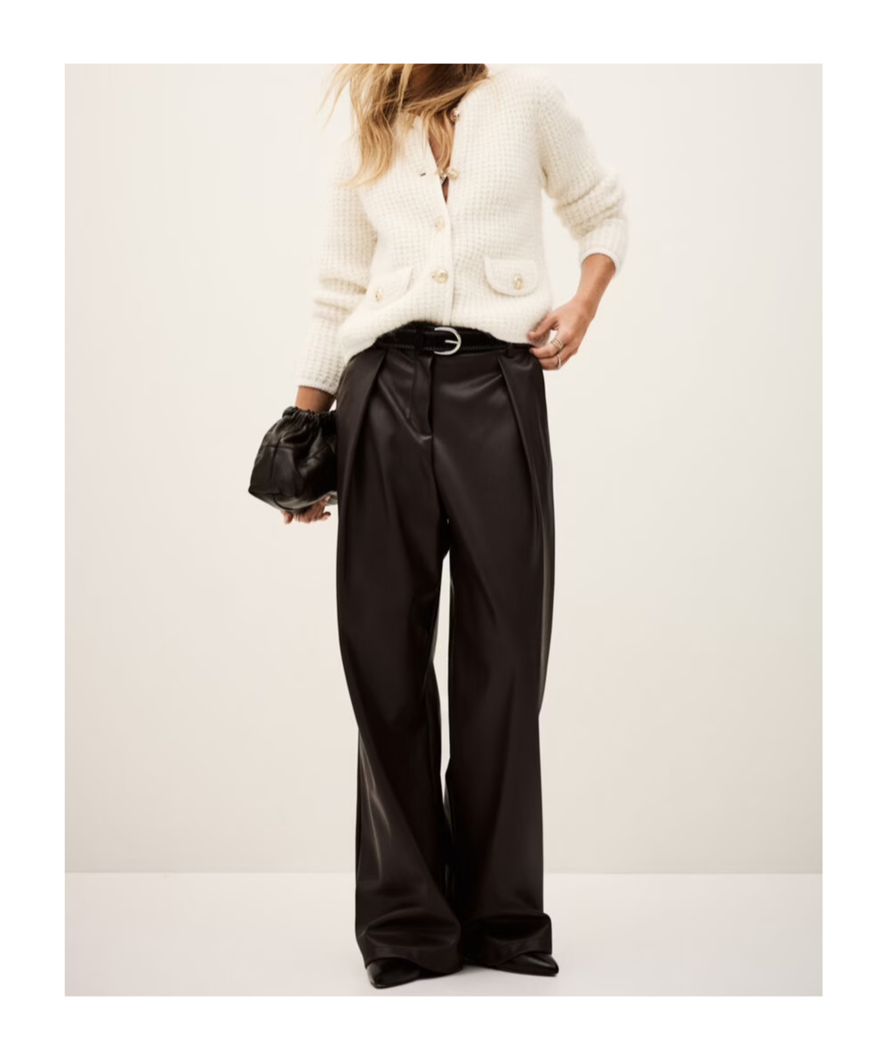 Bash Button-front Cardigan In White