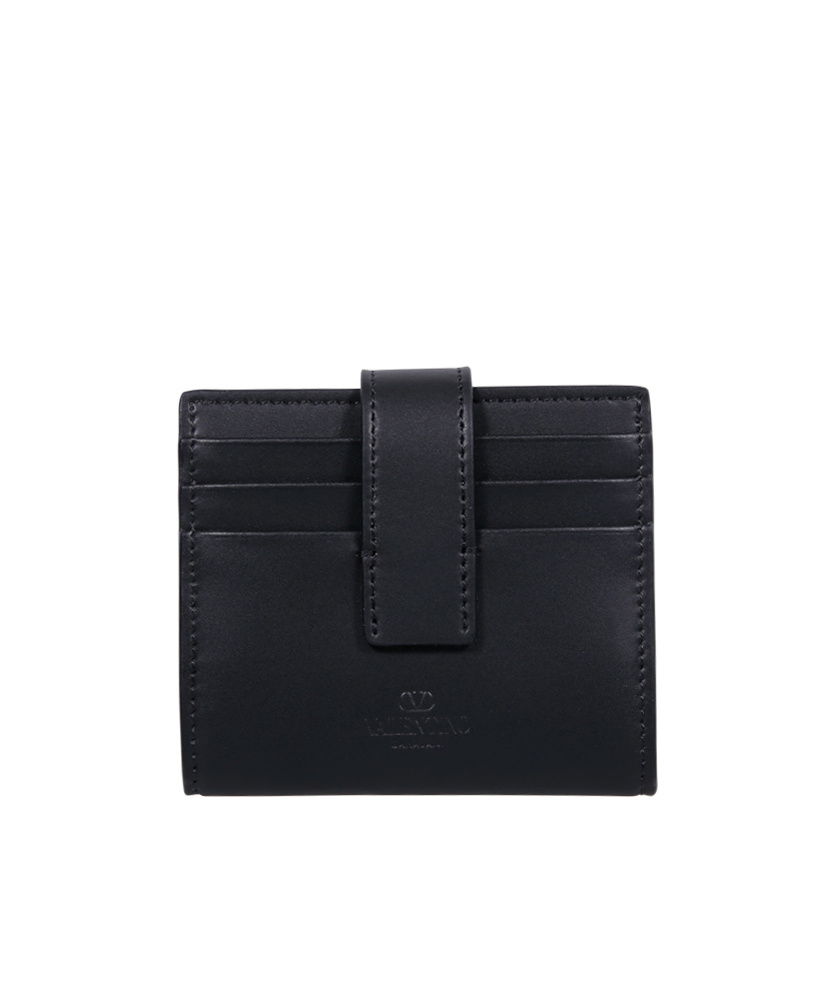 Valentino Logo-print Card Holder In Black