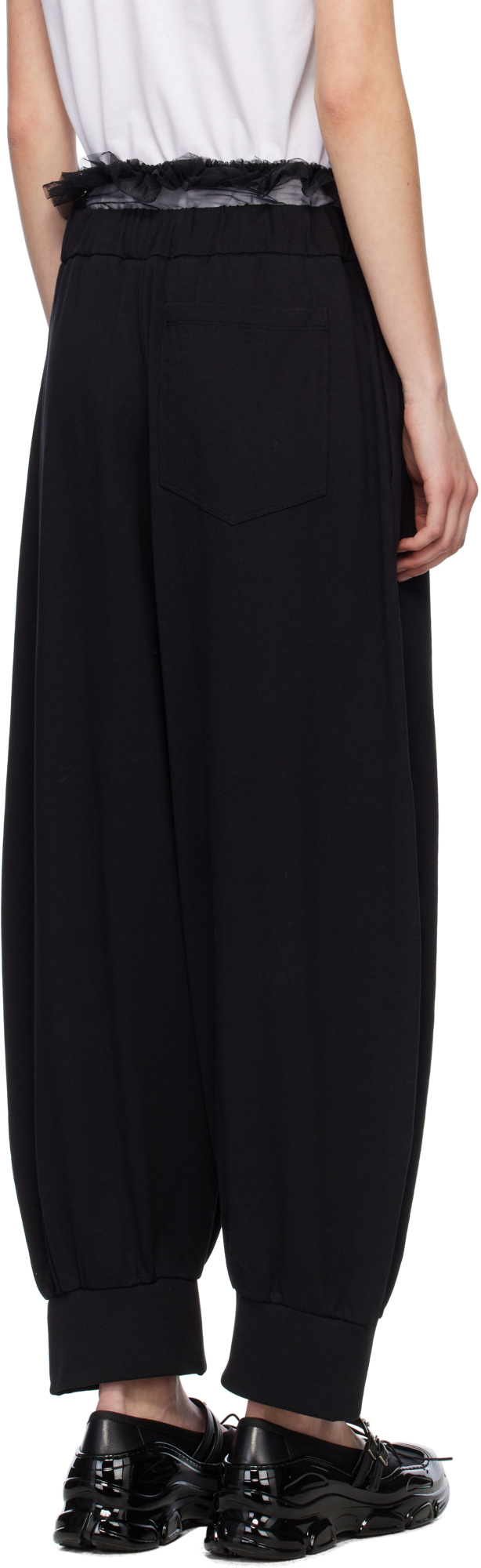 Simone Rocha Elastic Waist Sweatpants In Black