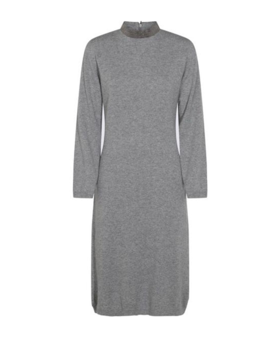 Shop Fabiana Filippi Embellished Knitted Dress