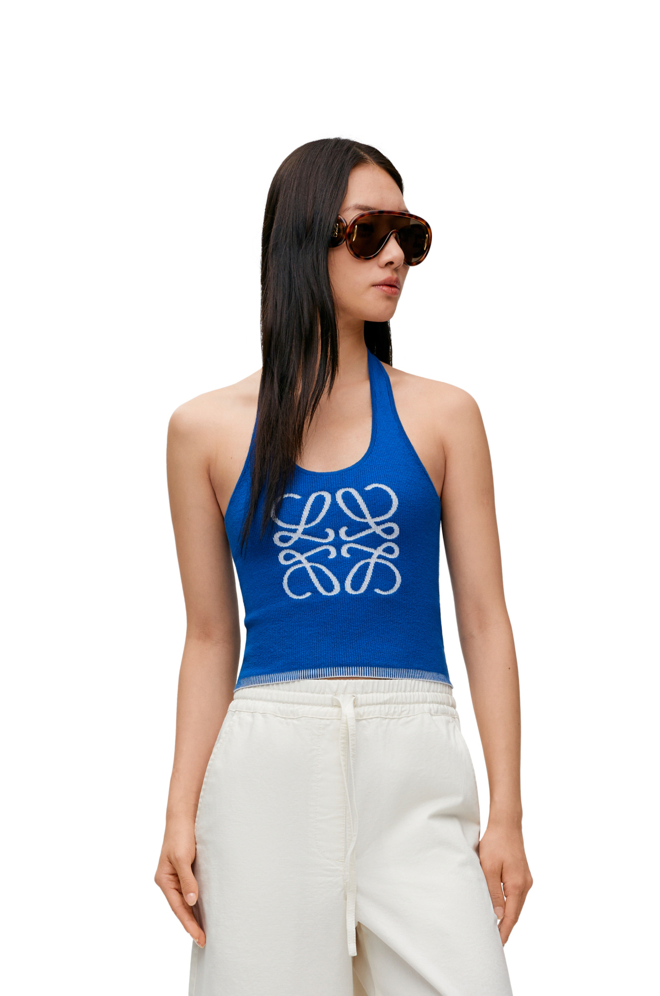 Loewe Neck Top In Blue