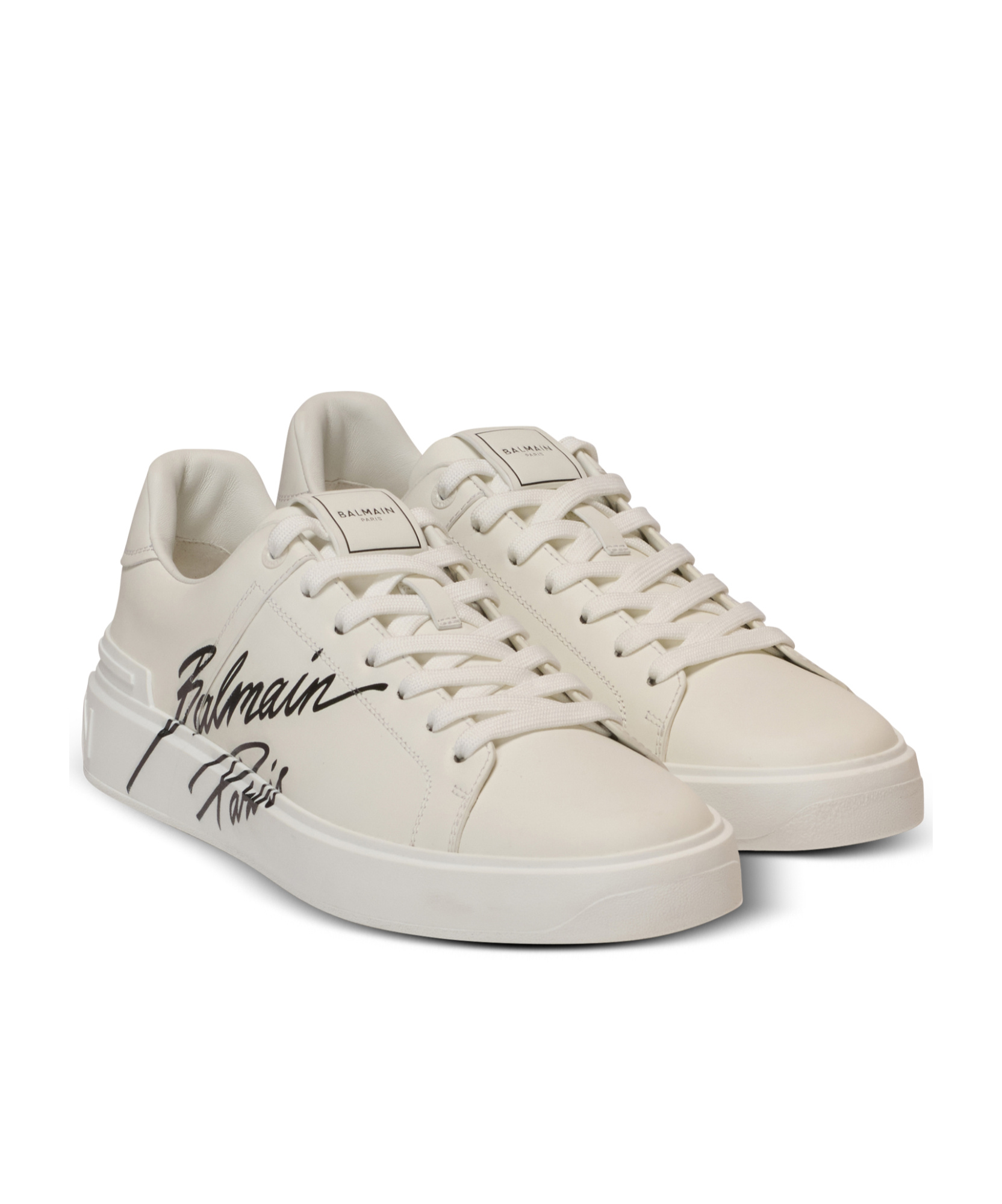 Balmain B-court Low-top Sneakers In White