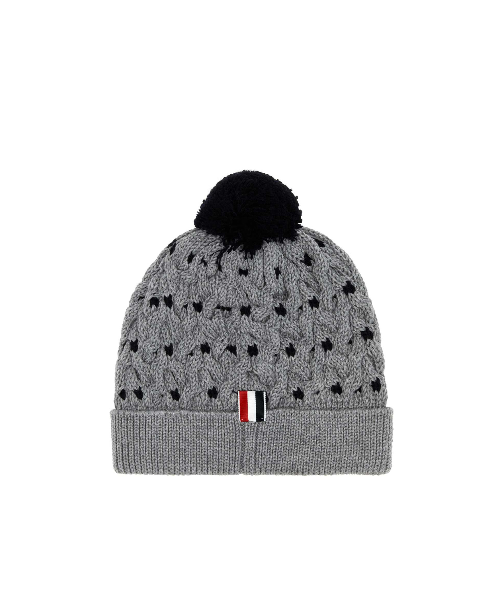 Shop Thom Browne Cable Beanie In Gray