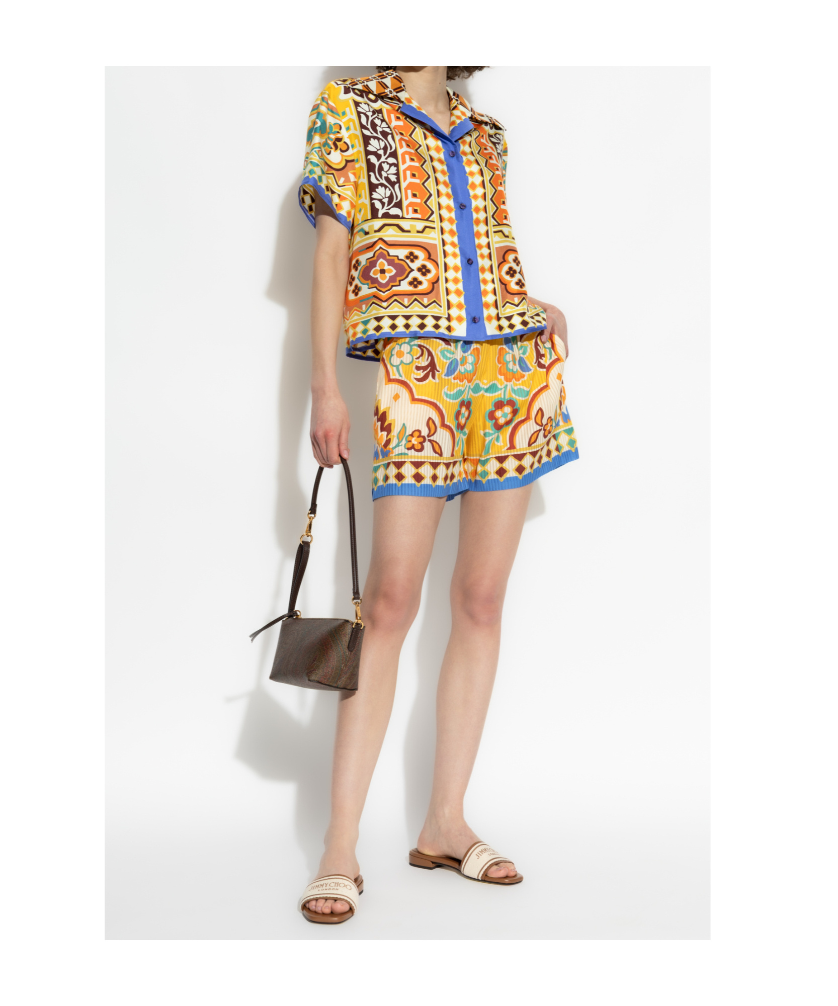 Etro Floral-print Shorts In Multi