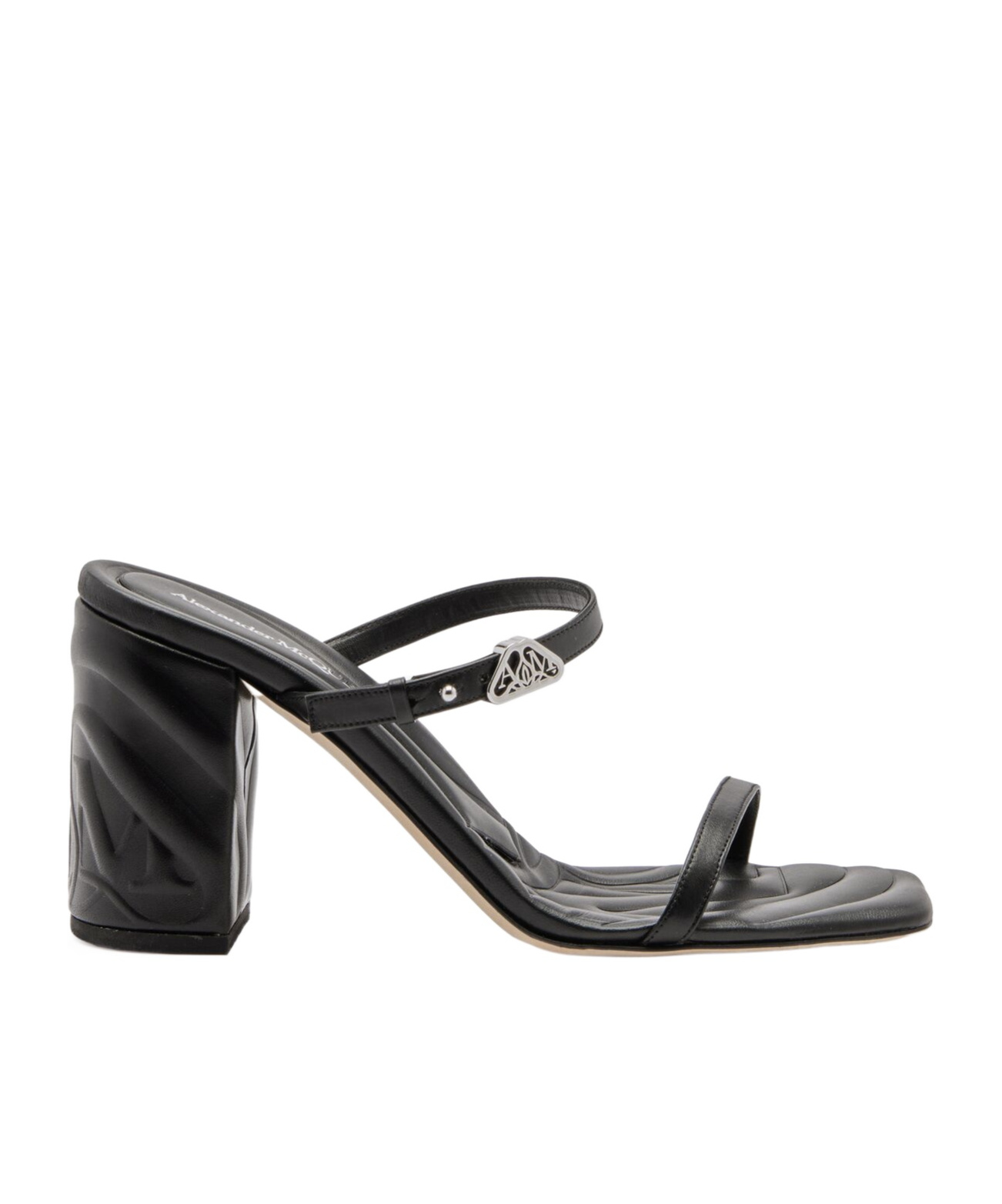 Alexander Mcqueen Seal Mules Mit Riemen 85mm In Black