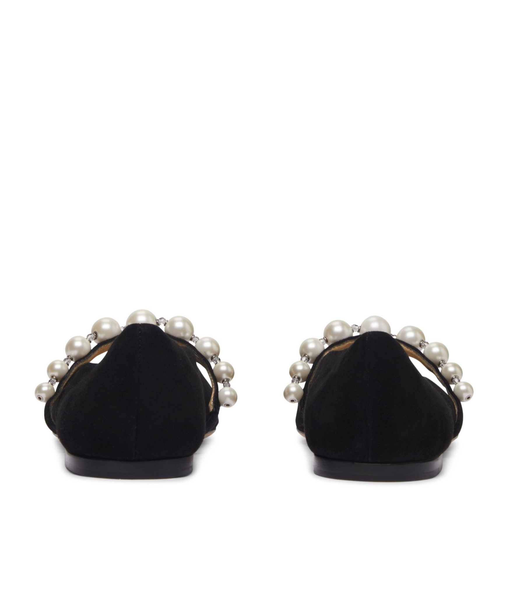 Jimmy Choo Ade Embellished Flat In Black