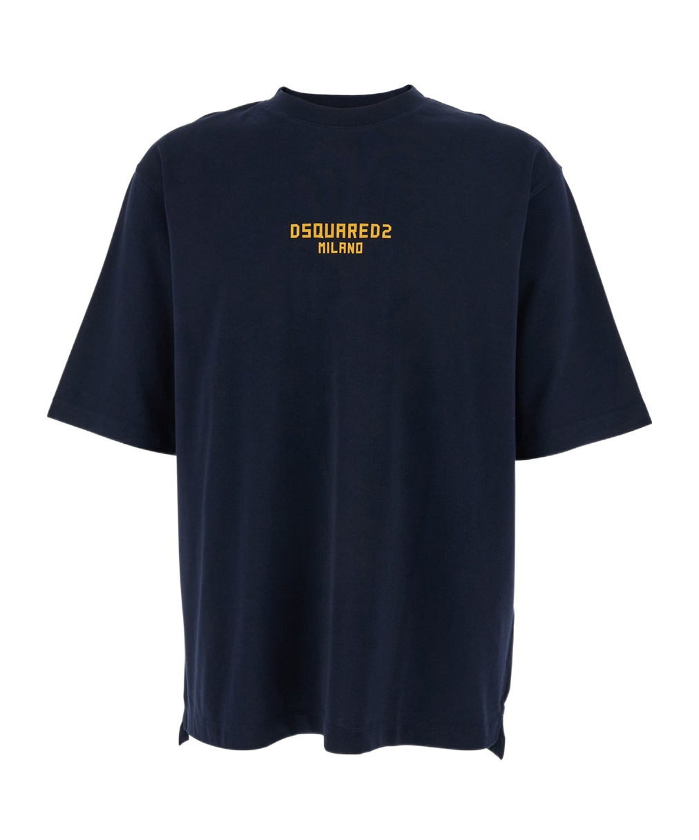 Dsquared2 Logo Printed Crewneck T-shirt In Black