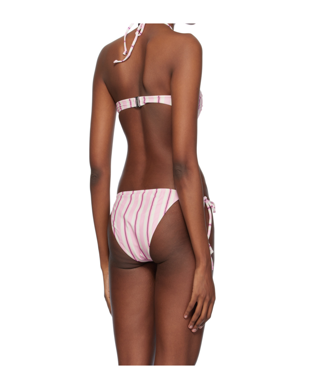 Ganni Striped Bikini Top